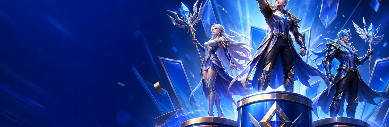 Các nhà vô địch fantasy đứng trên bục cùng cúp và huy hiệu